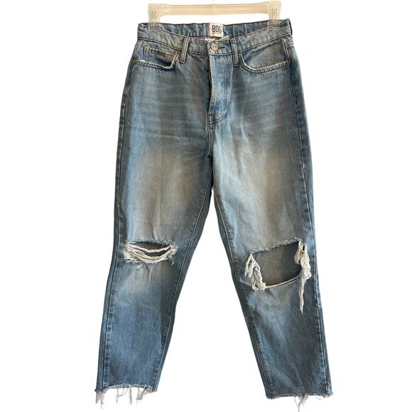 BDG High Waisted Slim Straight Ripped Medium Wash Sz 27 - Picture 2 of 5